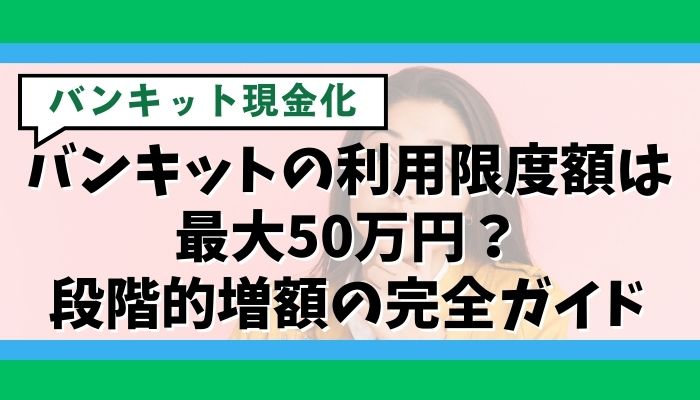 バンキットの利用限度額は最大50万円？段階的増額の完全ガイド