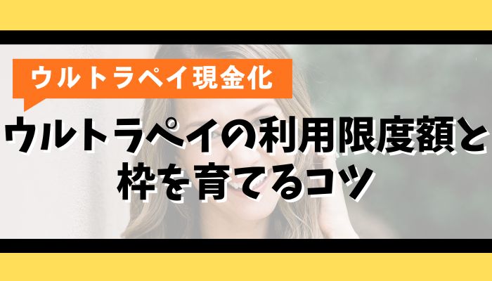 ウルトラペイの利用限度額と枠を育てるコツ